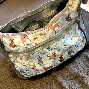 Le Sportsac cross body bag doggie print